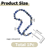 Alloy Natural Blue Spot Jasper Beads Pendant Decorations HJEW-HS00103-2
