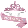 Alloy with Rhinestone Crown Hair Comb PW-WG9B224-04-1