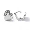 Rack Plating Brass Heart Hoop Earrings for Women EJEW-M215-04P-3