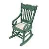 Wooden Rocking Chair with Armrests Model MIMO-PW0003-006C-1