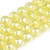 Electroplate Transparent Glass Beads Strands EGLA-ZX001-01A-03-1
