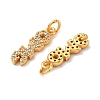 Brass Micro Pave Cubic Zirconia Charms KK-K364-42G-2