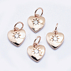 Brass Micro Pave Cubic Zirconia Charms RB-I078-67-NR-2