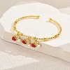 Cute and Sweet Brass Enamel Cuff Bangles EC0597-1-1
