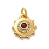 Brass Micro Pave Cubic Zirconia Charms KK-U033-22G-01-1