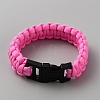 Survival Polyester Cord Bracelet with Plastic Clasps for Hiking Camping Outdoor BJEW-WH0018-54H-1