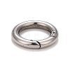 Non-Tarnish 304 Stainless Steel Spring Gate Rings X-STAS-M296-01P-A-2