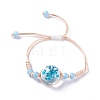 Porcelain Beads Braided Bead Bracelet for Girl Women BJEW-C004-01A-1