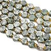 Natural Green Spot Jasper Beads Strands G-F833-B05-01-3