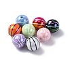 Sports UV Plating Opaque Acrylic Beads PACR-Q003-05C-1