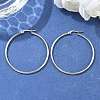 Tarnish Resistant 304 Stainless Steel Big Hoop Earrings X-EJEW-F105-06P-5