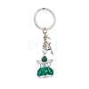 Glass & Tibetan Style Alloy Keychain KEYC-MZ00037-08-2