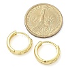 Brass Micro Pave Clear Cubic Zirconia Hoop Earrings EJEW-C122-05G-5