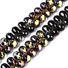 Electroplate Baking Paint Transparent Glass Beads Strands GL-N005-02A-C03-1