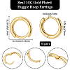 10 Pairs Brass Huggie Hoop Earrings EJEW-BBC0002-21-2