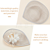 Linen Mini Hat Fascinator Base AJEW-WH0561-32D-4