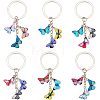 Olycraft 2 Sets Printed Alloy Enamel Keychains KEYC-OC0001-29-1