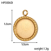 Flat Round 304 Stainless Steel Pendants Cabochon Settings STAS-OY007-11G-2