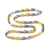 201 Stainless Steel Arch Links Chain Necklace NJEW-F22-39E-GP-1