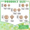 20Pcs 5 Styles Wood Beads WOOD-FS0002-59-3