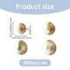 300Pcs Natural Shiva Eye Shell Cabochons SHEL-FH0001-28-2