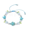 Synthetic Turquoise & Natural Howlite & Imitated Pearl Acrylic Beads Beaided Bead Bracelets BJEW-MZ00343-03-3
