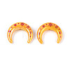Christmas UV Plating Printed Opaque Acrylic Beads MACR-N018-07B-1