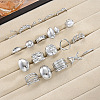 Alloy Cuff Open Rings Sets for Women WG801CE-01-3