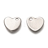 Non-Tarnish 304 Stainless Steel Charms STAS-P269-06P-3