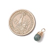 Copper Wire Wrapped Natural Indian Agate Faceted Teardrop Charms PALLOY-JF04948-3