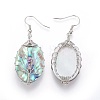 Abalone Shell/Paua Shell Dangle Earrings EJEW-L235-02P-2