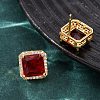 Brass Micro Pave Cubic Zirconia Stud Earrings for Women EJEW-F418-14G-5