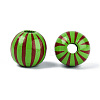 Christmas Spray Painted Schima Wood Beads WOOD-T032-35B-2