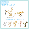 250Pcs 5 Colors Zinc Alloy Pendants FIND-GA0008-61-2