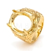 Long-Lasting Plated Brass Finger Ring Components KK-D160-03G-C-3