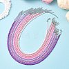 3MM Gradient Color Glass Seed Beaded Choker Necklaces for Women NJEW-JN05877-1