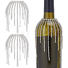 2Pcs Iron with Glass Rhinestone Cup Wine Glass Charms HJEW-OC00384-1