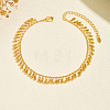 Summer Beach Brass Teardrop Tassel Anklets for Women IU8608-1