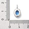 925 Sterling Silver Cubic Zirconia Oval Charms STER-S006-01S-C-3