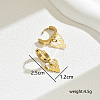 Christmas 201 Stainless Steel Deer Horn Hoop Earrings MG4637-5