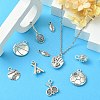 100Pcs 10 Styles Tibetan Style Zinc Alloy Pendants TIBEP-CJ0001-49-6