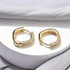 Brass Micro Pave Clear Cubic Zirconia Hoop Earrings EJEW-C182-07A-G-3
