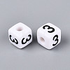Opaque Acrylic European Large Hole Beads SACR-N020-01B-04-2