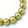 Baking Painted Pearlized Glass Pearl Round Bead Strands HY-Q330-8mm-43-2