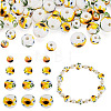 40Pcs 4 Styles Handmade Porcelain Beads PORC-TADJ0001-08A-1