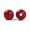 Painted Natural Wood Beads WOOD-A018-16mm-11-2