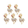 Rack Plating Alloy Enamel Pendants ENAM-N055-118-1