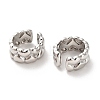 Heart Brass Cuff Earrings for Women EJEW-L270-003P-2