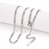 3MM 304 Stainless Steel Figaro Chain Necklaces NJEW-N058-13P-1