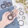 20Pcs 5 Style Alloy Spring Gate Ring PALLOY-PH0001-72B-6